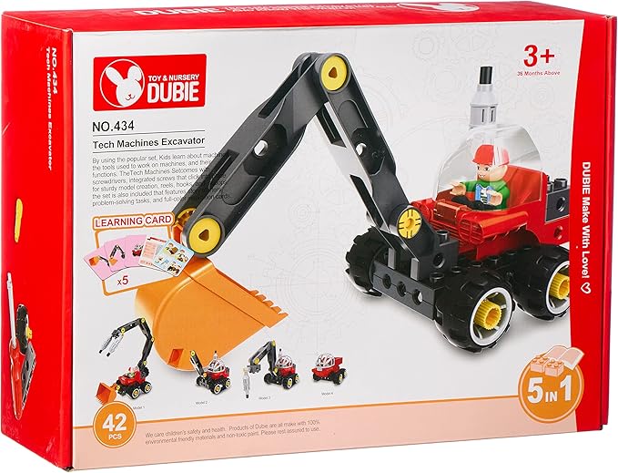 Dubie Excavator Building Blocks 42 Pieces – Creative Construction Toy for Kids