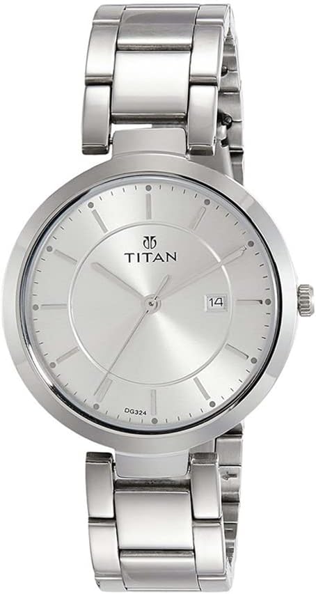 Titan Women Analog Round Watch Silver