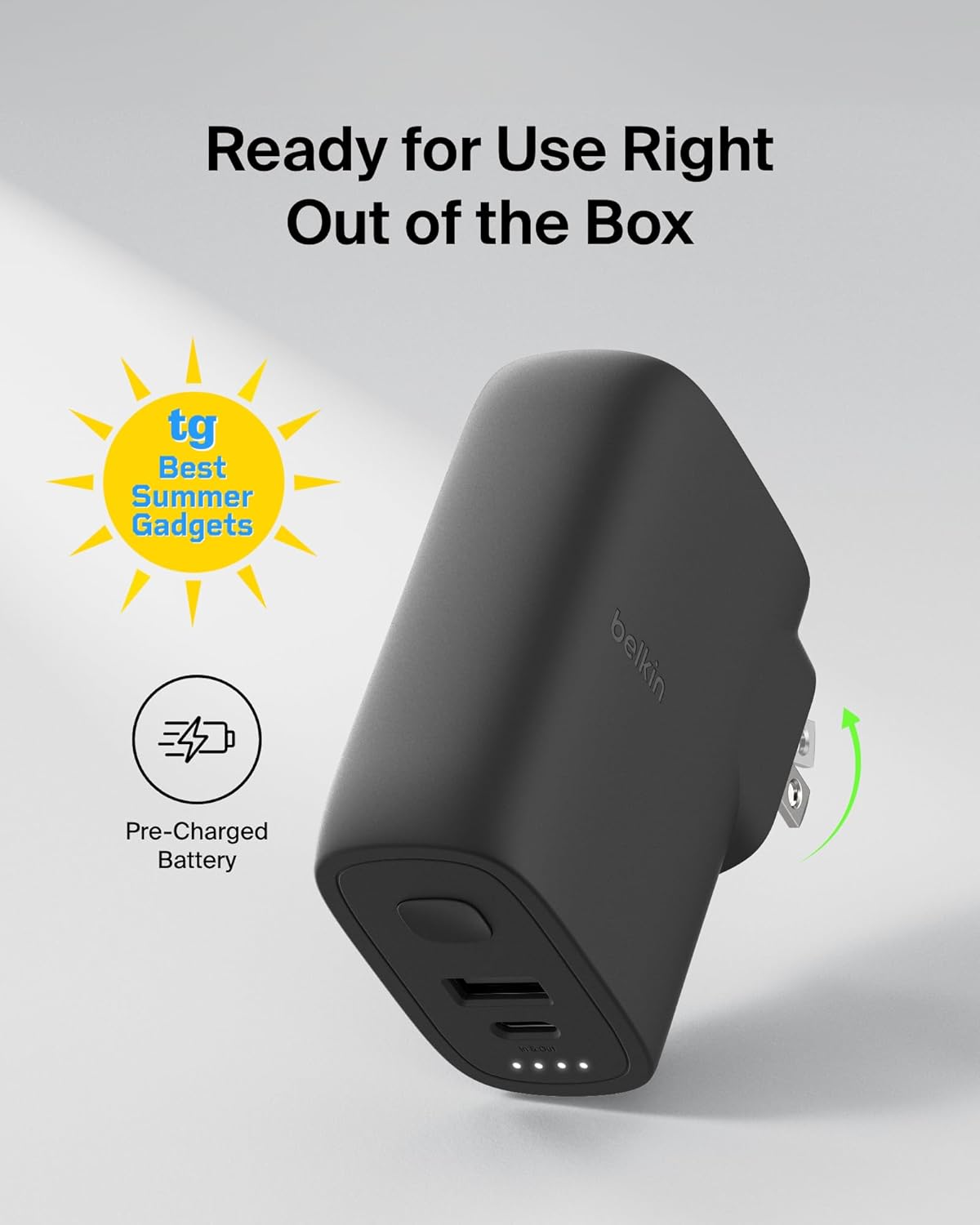 Belkin 25W USB-C Universal Travel Charger with International Plug Adapters (open box)