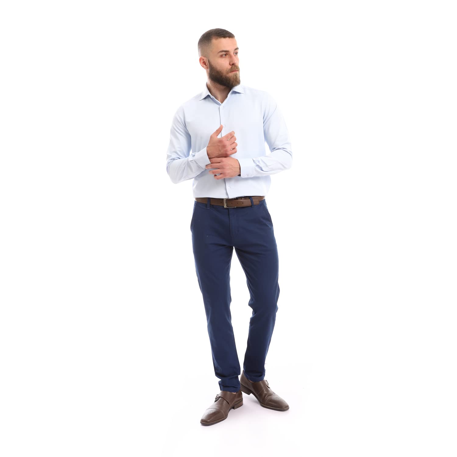 Esla Men Casual Shirt Stylish Comfortable Everyday Work Wear