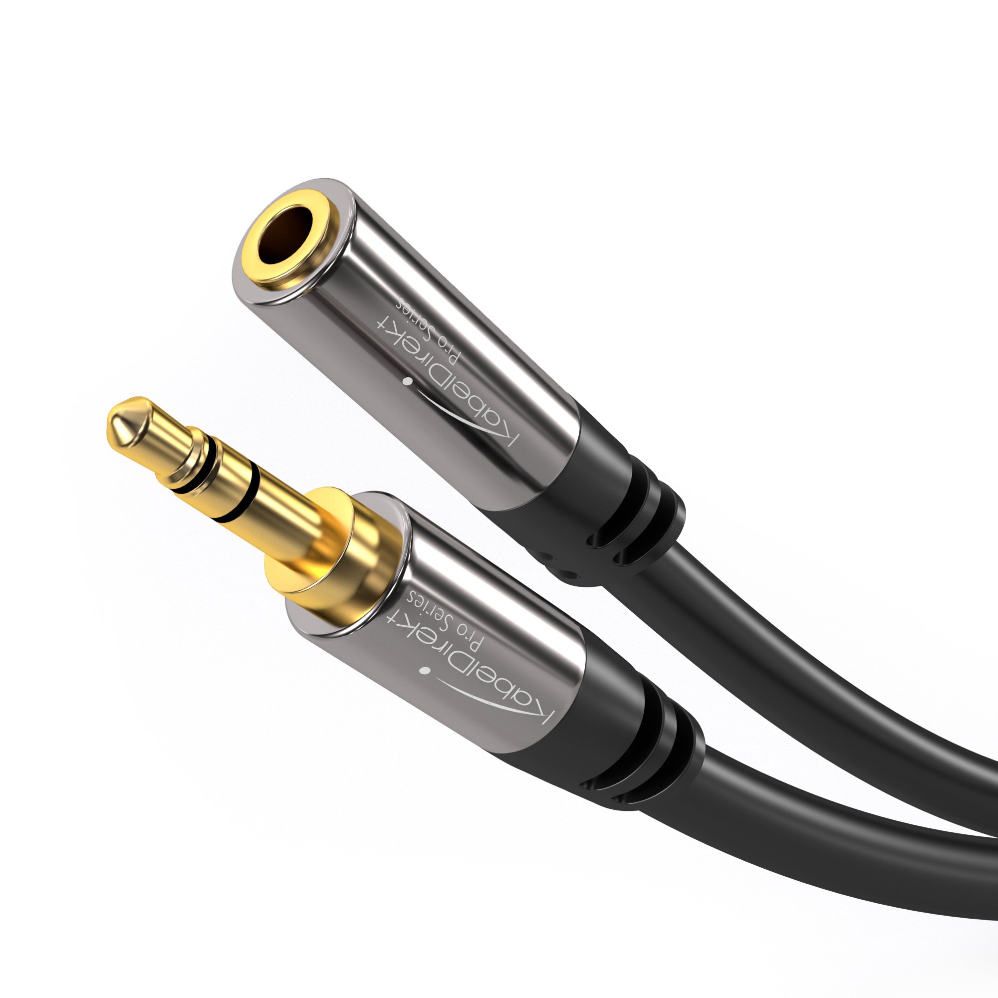 KabelDirekt 2m Headphone Extension Cable 3.5mm AUX Audio Jack