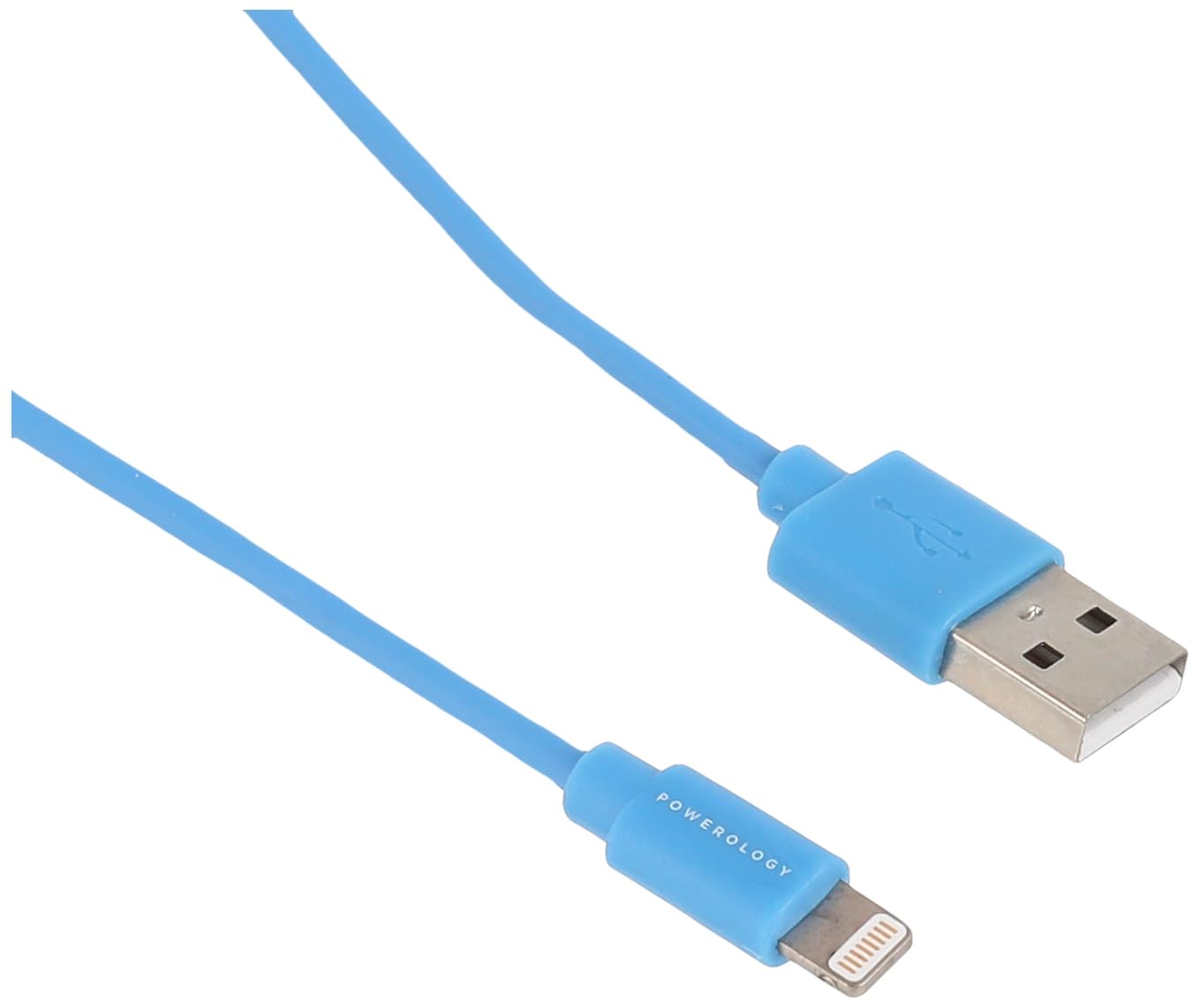 Powerology PVC Lightning Cable 1.2m – Durable Fast Charging & Data Sync Cable for iPhone & iPad – Blue