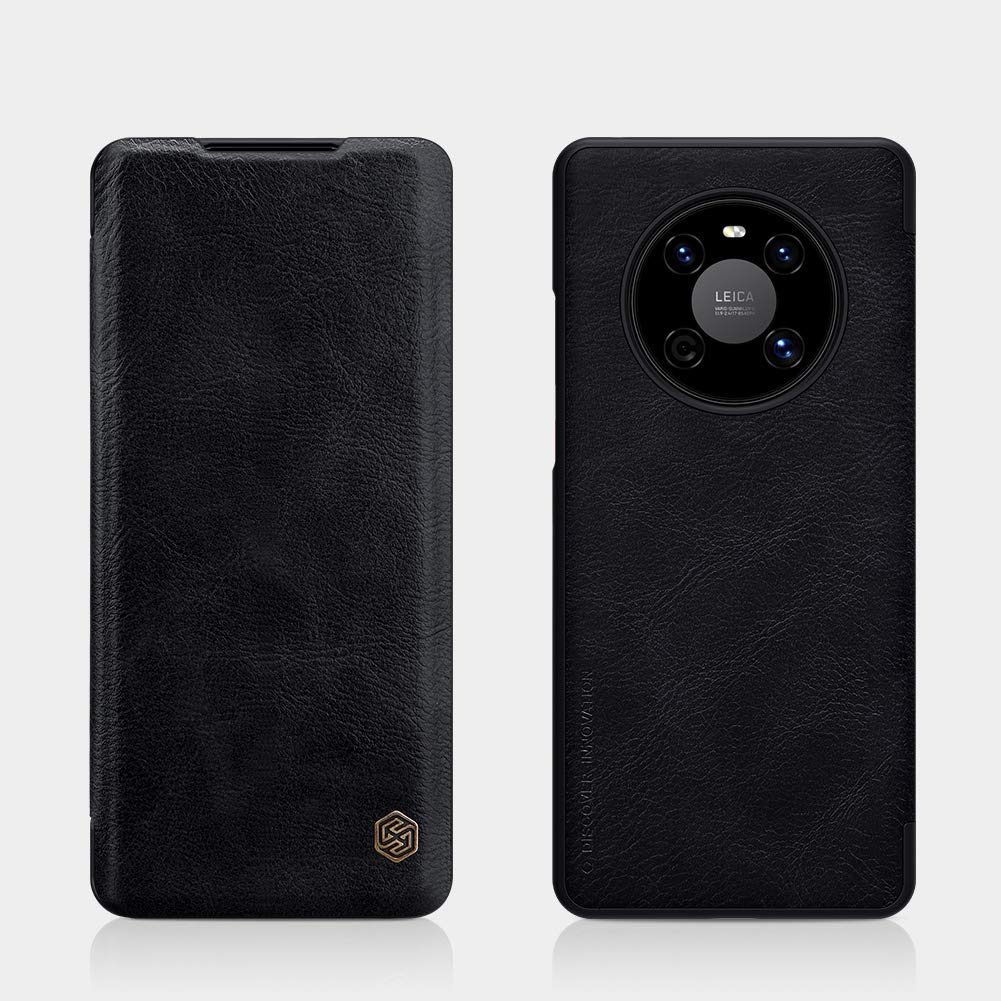 Nillkin Qin Leather Case Back Cover for Huawei Mate 40 / Mate 40E – Premium Slim Protective Phone Case – Black