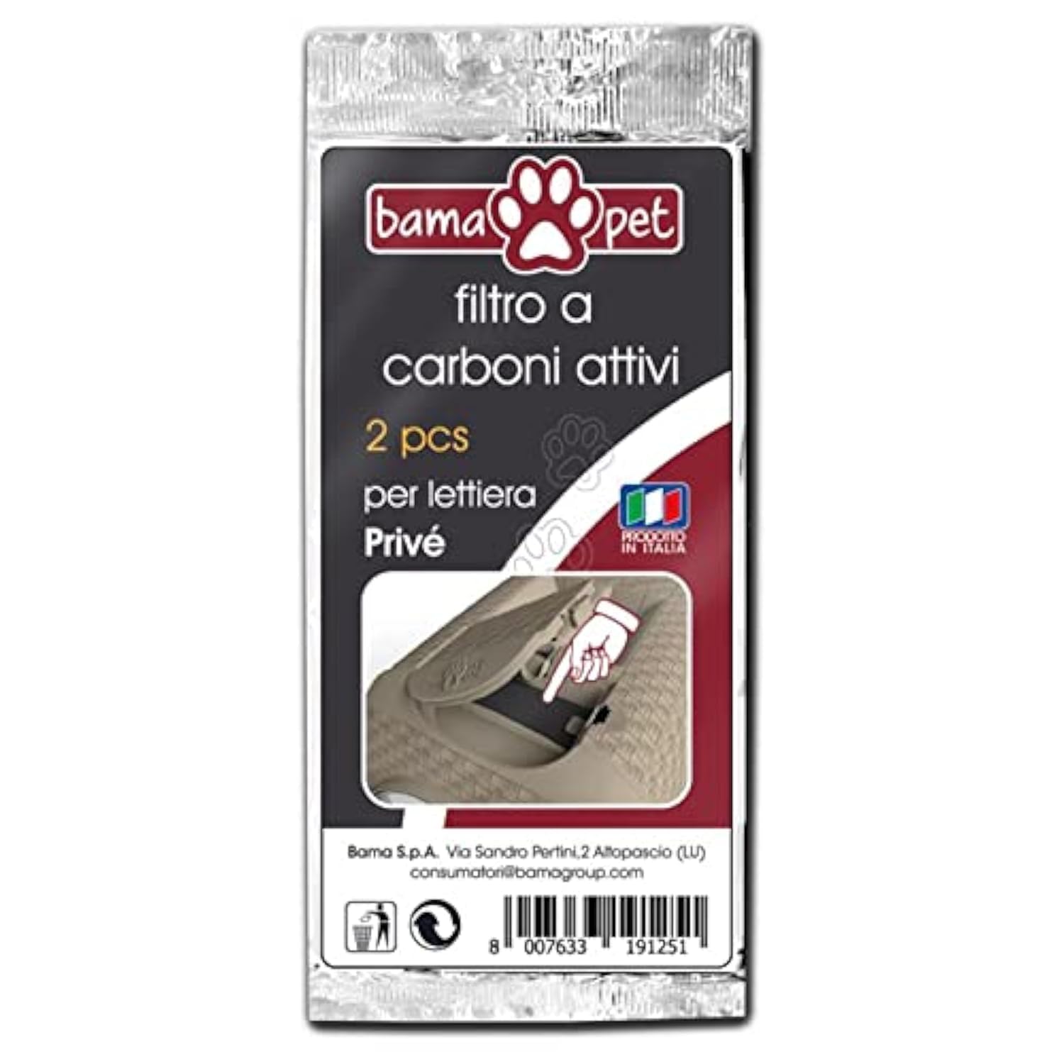 Bama Filtro Antiodore Set 2 Pcs 19125 – Odor Absorbing Filters Made in Italy