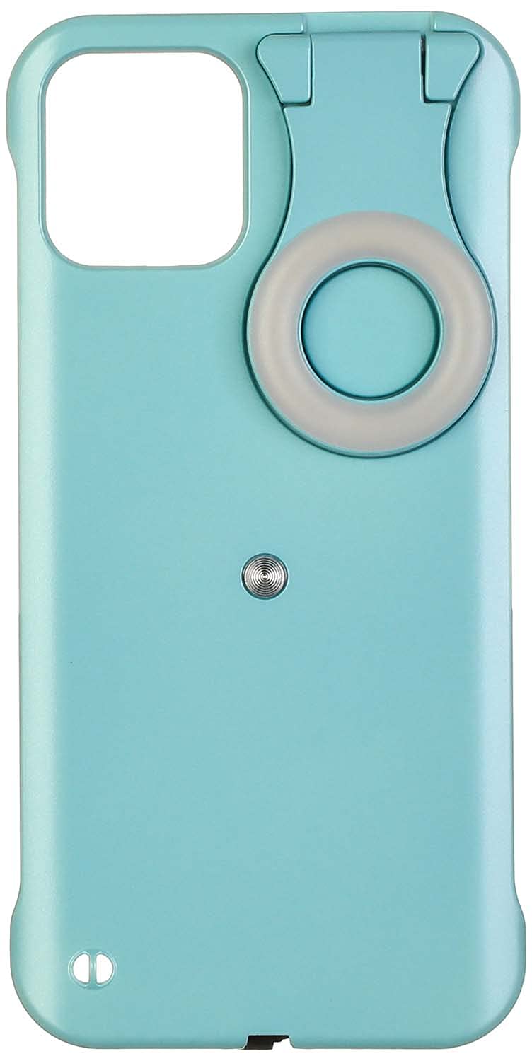 Hard Back Cover with Front Camera Light for iPhone 12 & iPhone 12 Pro – Blue Shockproof Protective Case