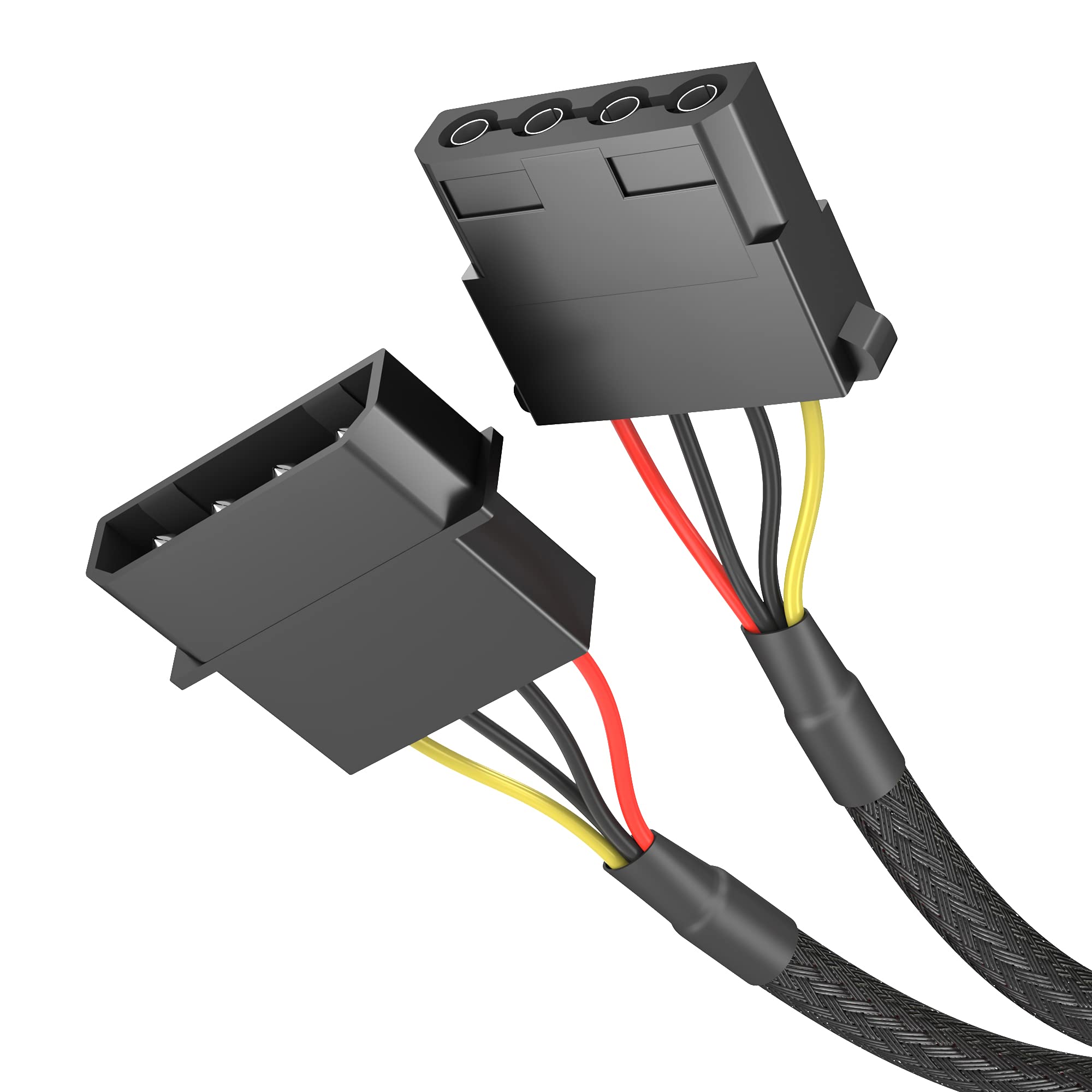 KabelDirekt 826 4-Pin Molex Extension Cable 0.6m (60cm) – Internal PC Power Extension Cable – Black