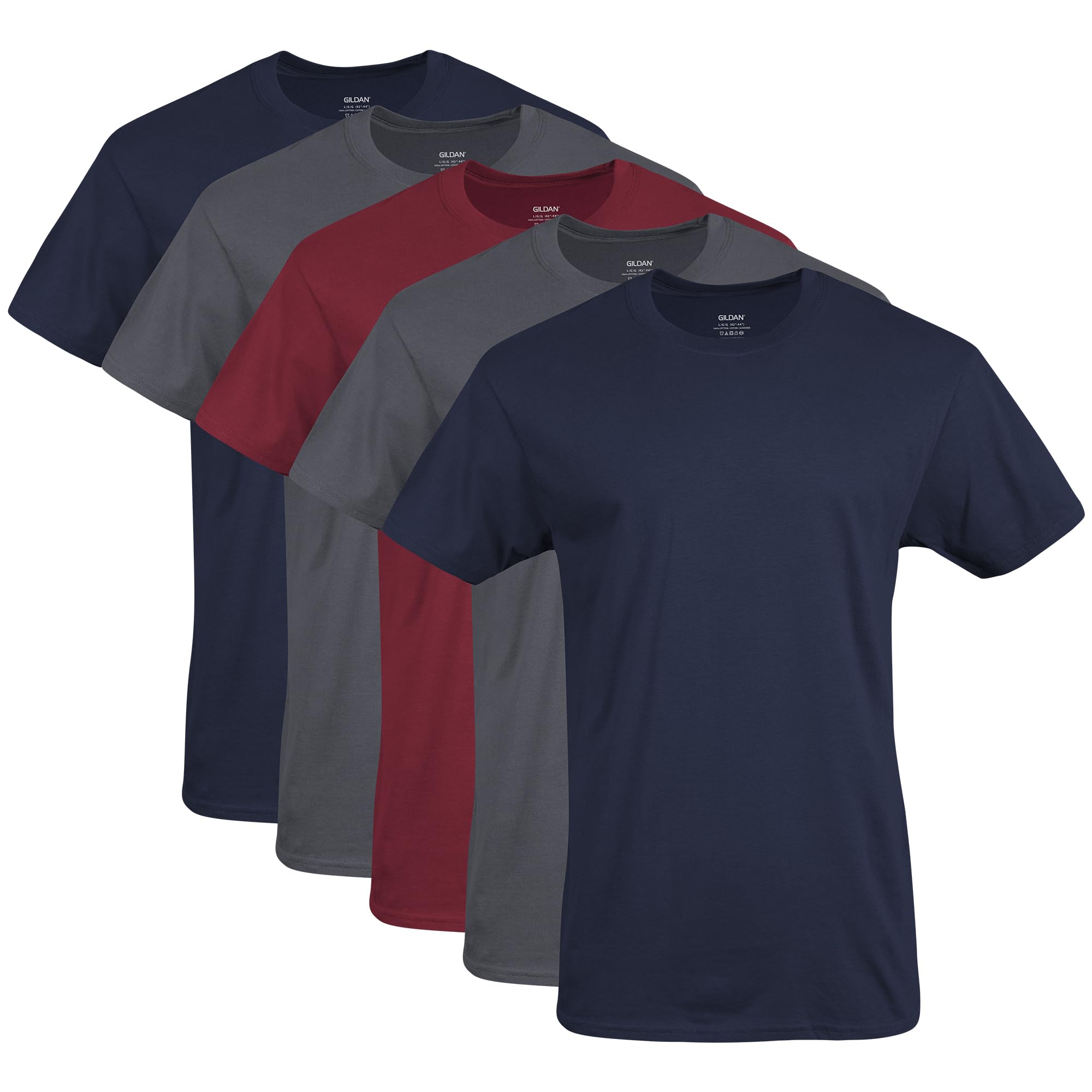 Gildan Men’s Crew Neck T-Shirts Soft & Comfortable Everyday Underwear T-Shirts