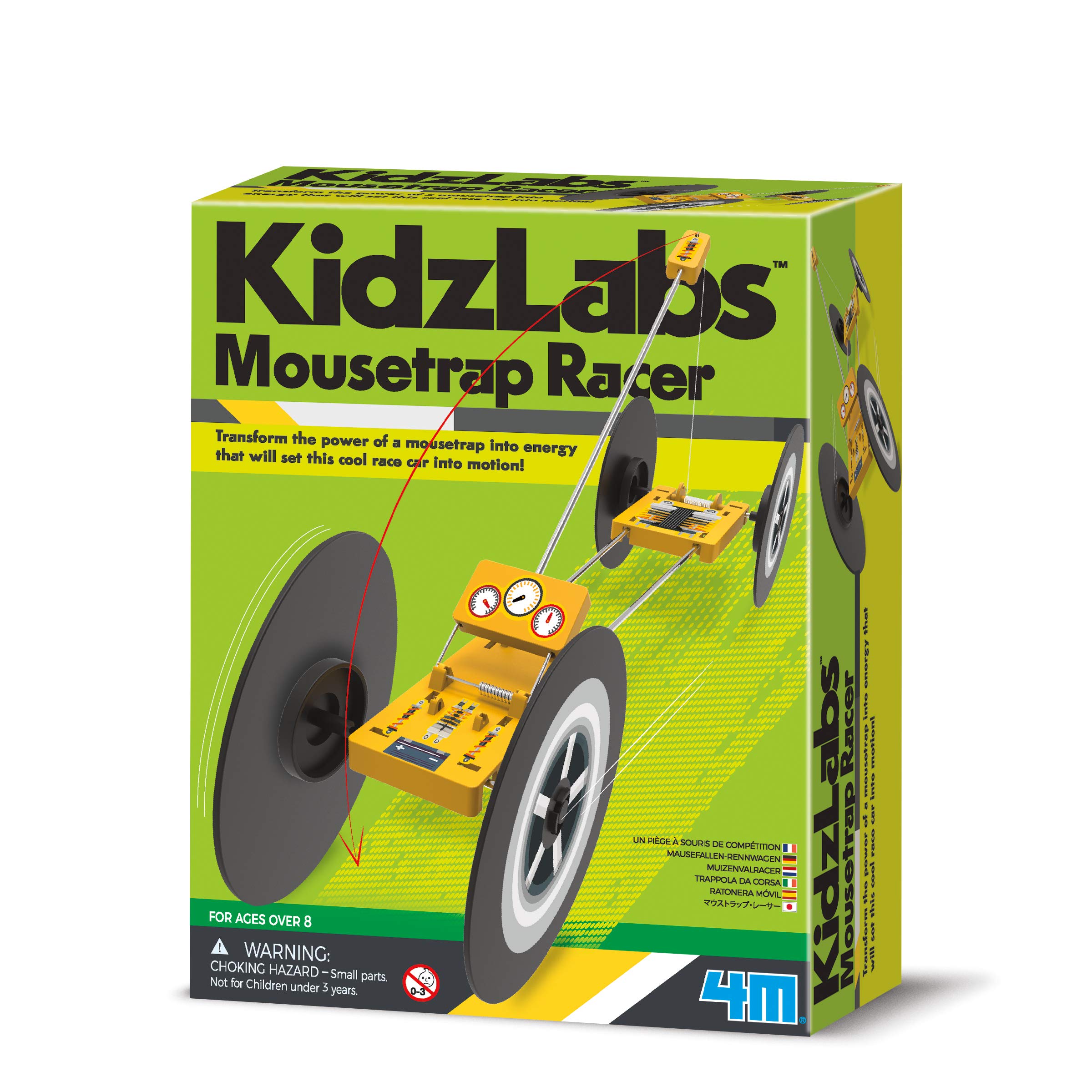 4M Mousetrap Racer Kit – DIY STEM Science Car Model for Kids Educational Experiment Toy