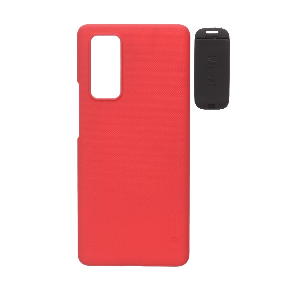 Nillkin Polycarbonate Back Case for Huawei P30 Pro – Dots Design Protective Cover with Kickstand – Red