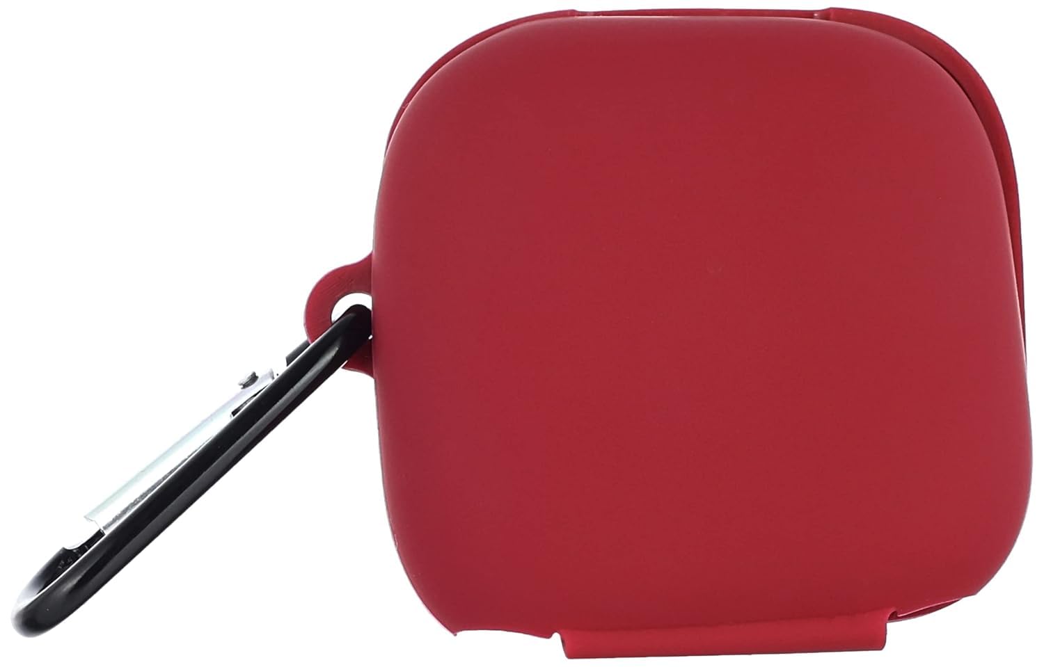 Silicone Case for Oppo Enco W51 with Holder – Protective Earbuds Cover with Carabiner – Wine Red