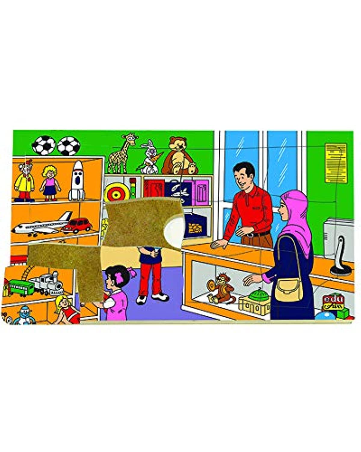 Edu Fun Kids Puzzle Game Educational Learning Toy for Boys and Girls