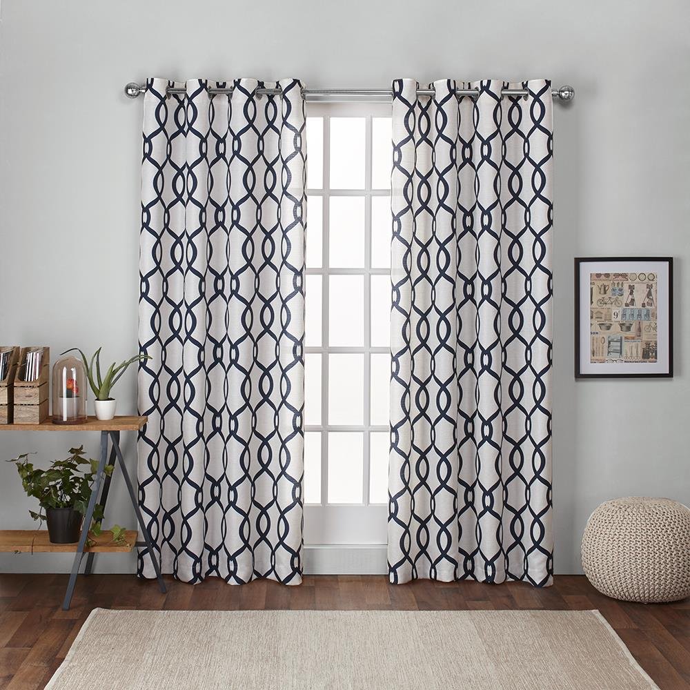 EXCLUSIVE HOME Kochi Light Filtering Linen Blend Grommet Top Curtain Panel Pair
