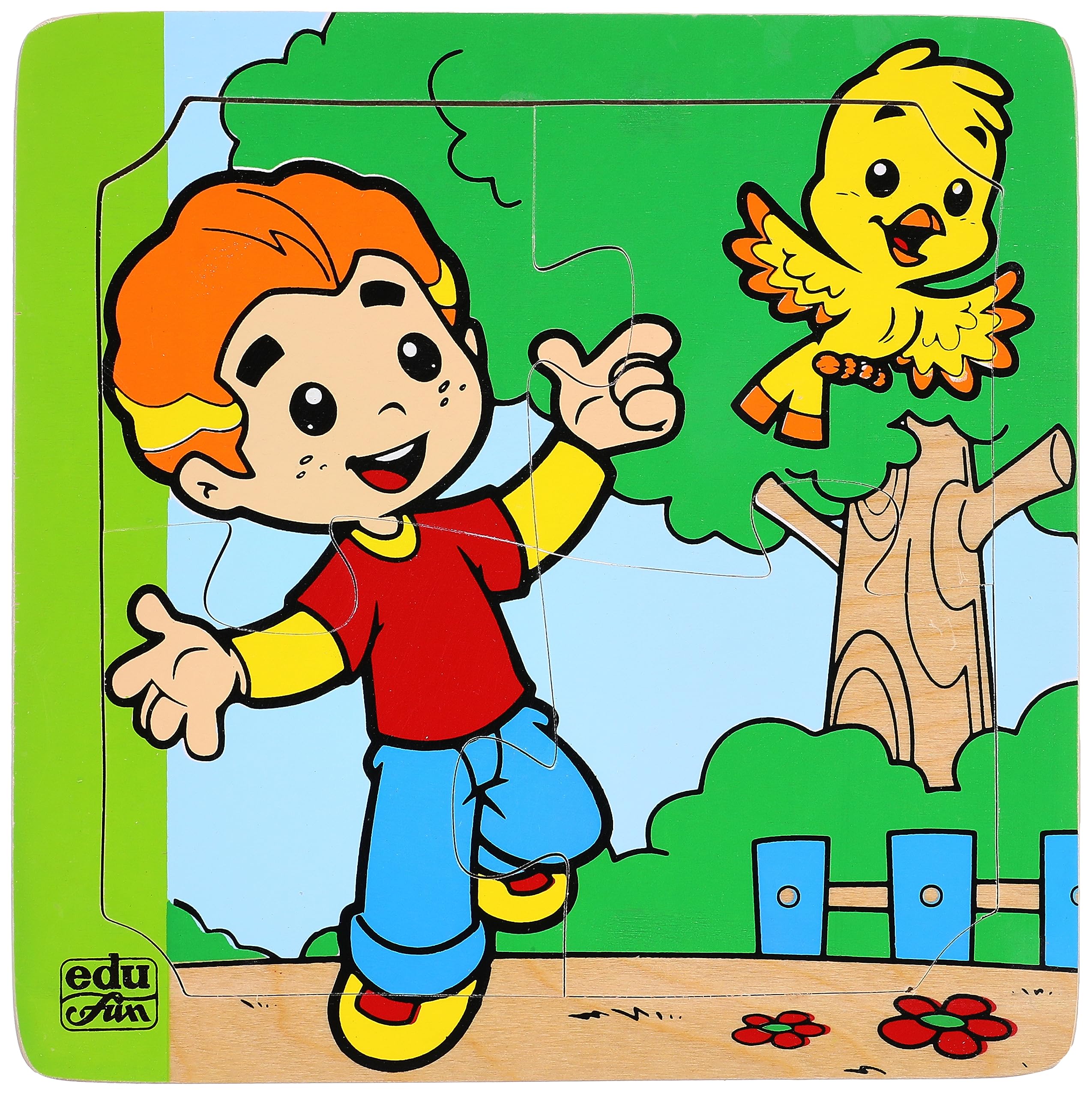 Edu Fun Child with Bird Puzzle Educational Kids Toy