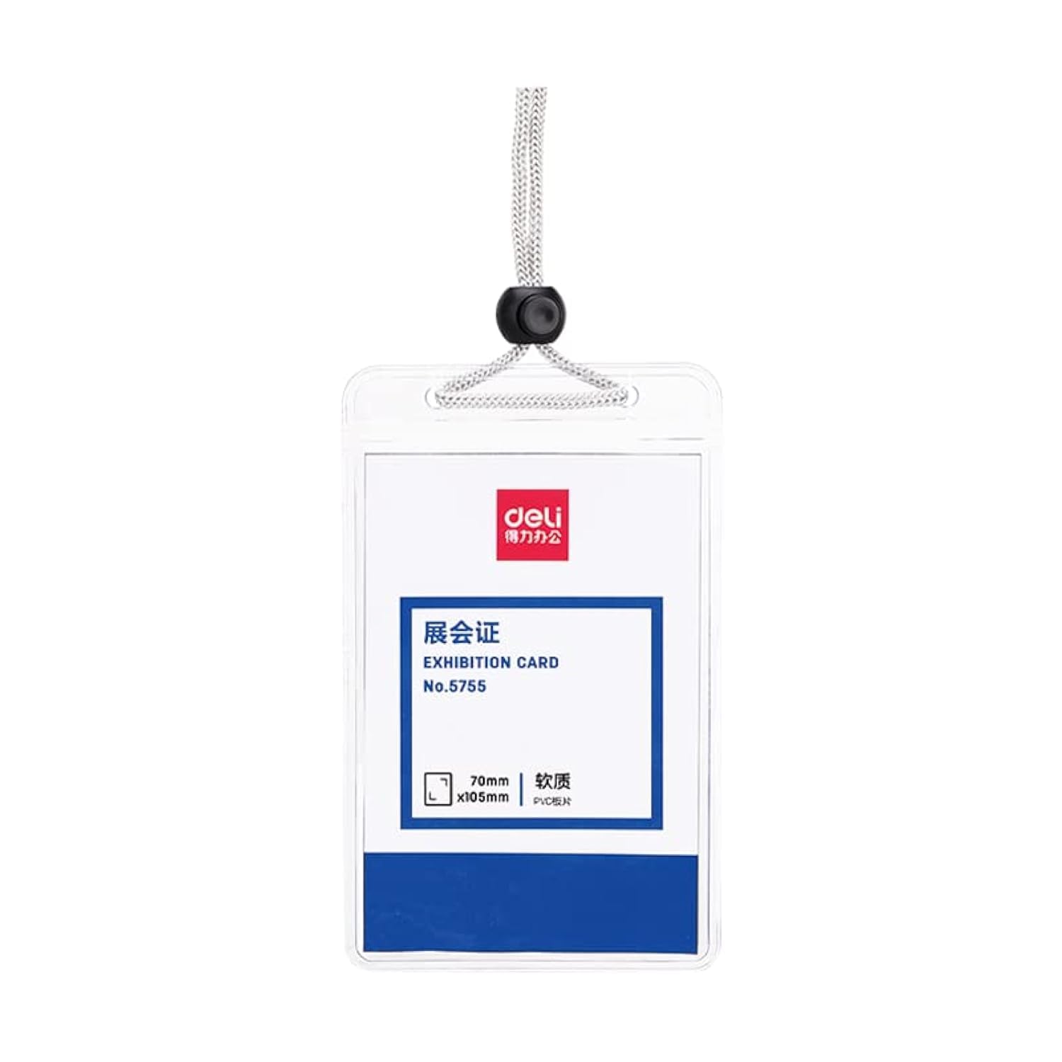 Deli Visual Communication Name Badge Clear ID Holder