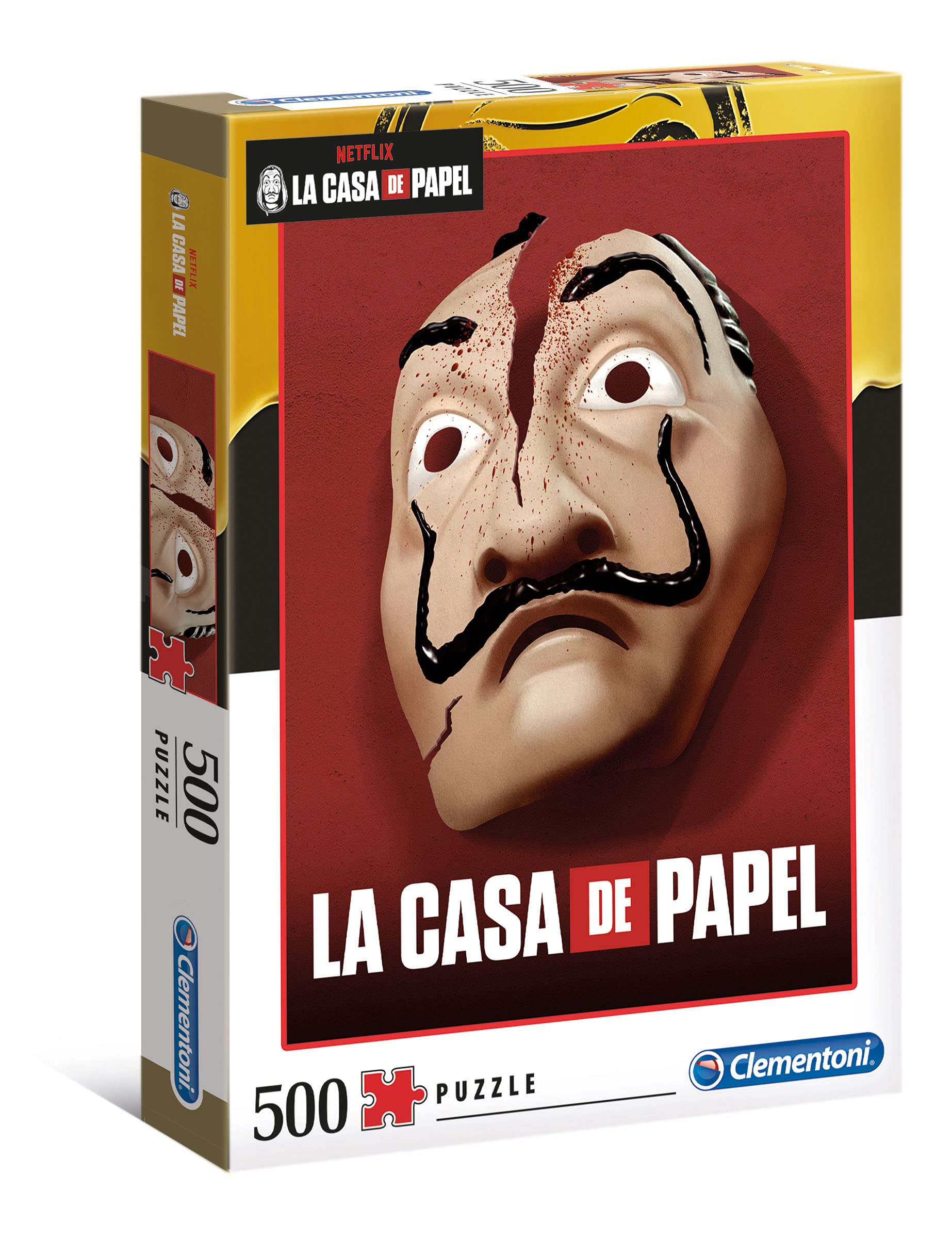Clementoni La Casa de Papel Masks Puzzle 500 Pieces Adult Jigsaw