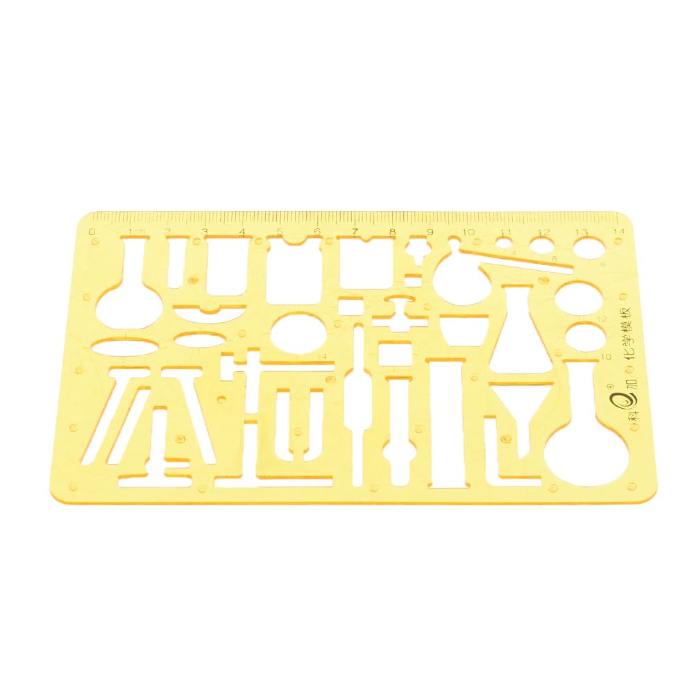 Elmaayergy K13 Plastic Ruler – Scientific Shapes, Durable School & Home Measuring Tool