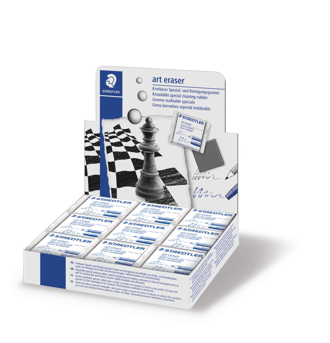 Staedtler Art Eraser Pack of 18 Precision Drawing Erasers
