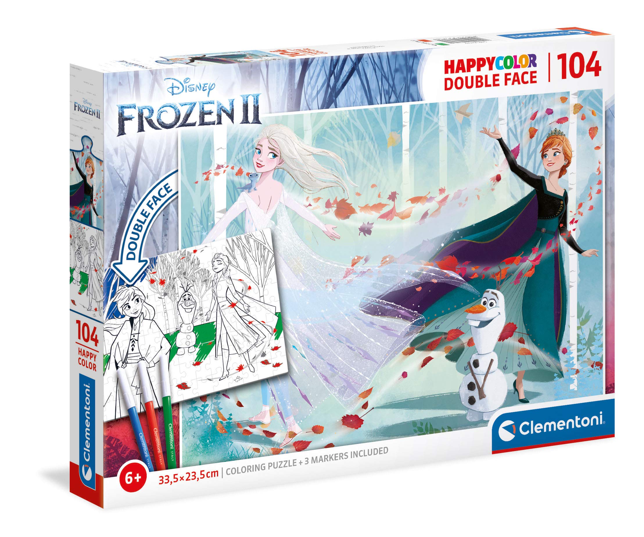 Clementoni Disney Frozen 2 Puzzle – 104 Pieces Educational Jigsaw Puzzle for Kids