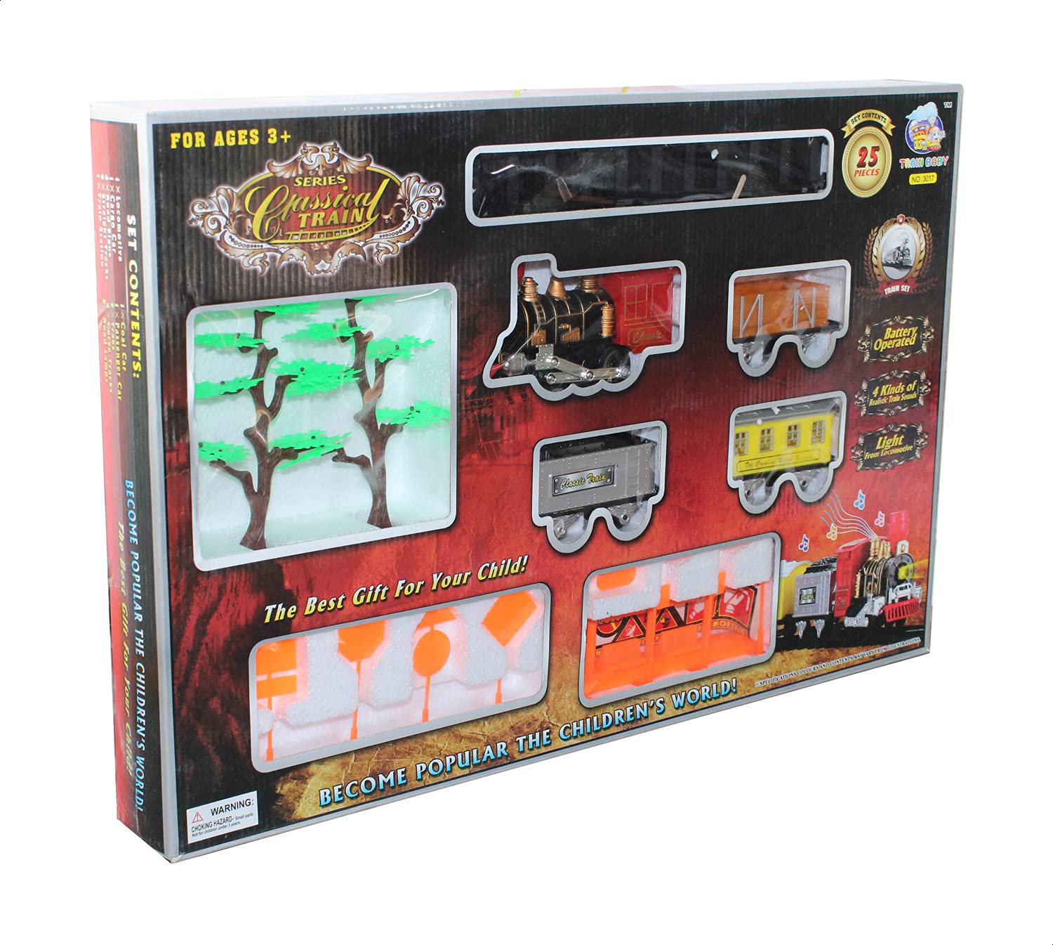 Express Train Toy Set for Boys – 25 Pieces Assembly Train Playset