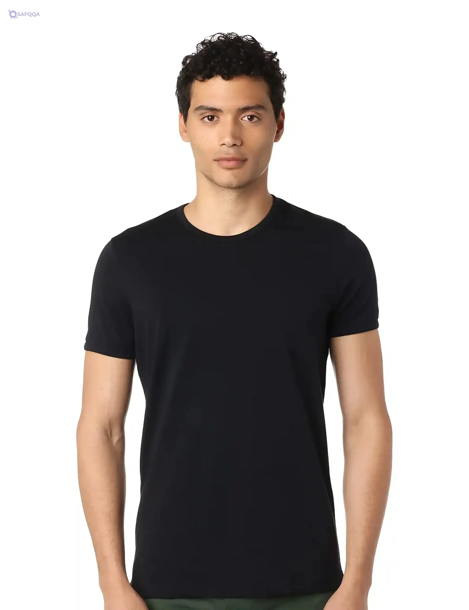 Hero Basic Men Round Neck Short Sleeve T-Shirt Black