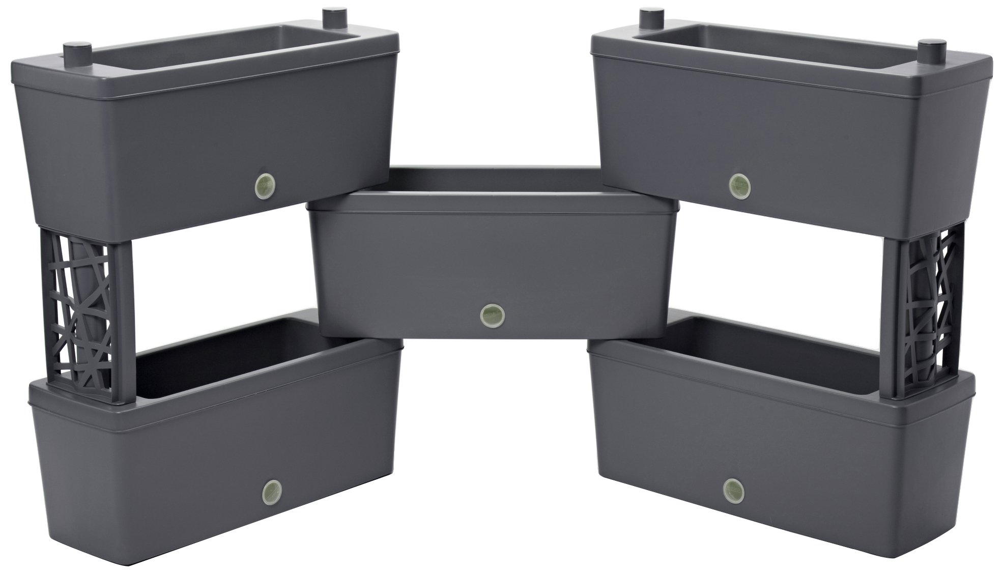 Bama 5-Piece Plant Pot Set – Durable Plastic Indoor & Outdoor Flower Pots