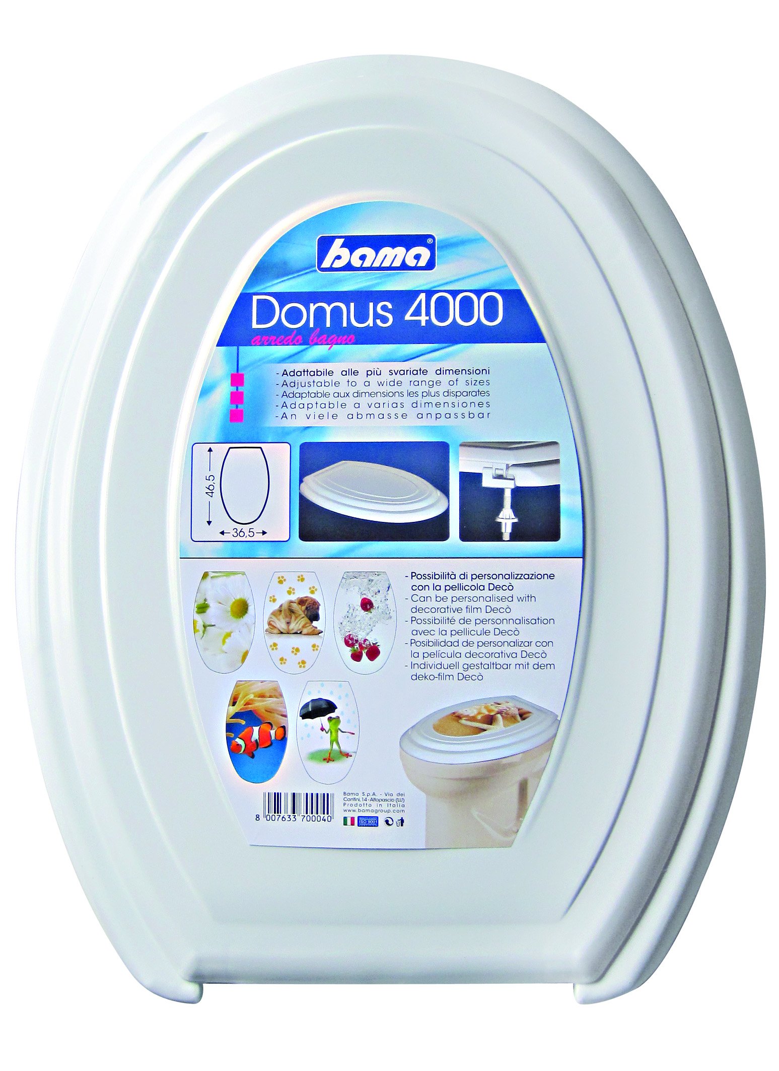 Bama Domus Toilet Cover Made in Italy Durable Bathroom Toilet Seat Cover