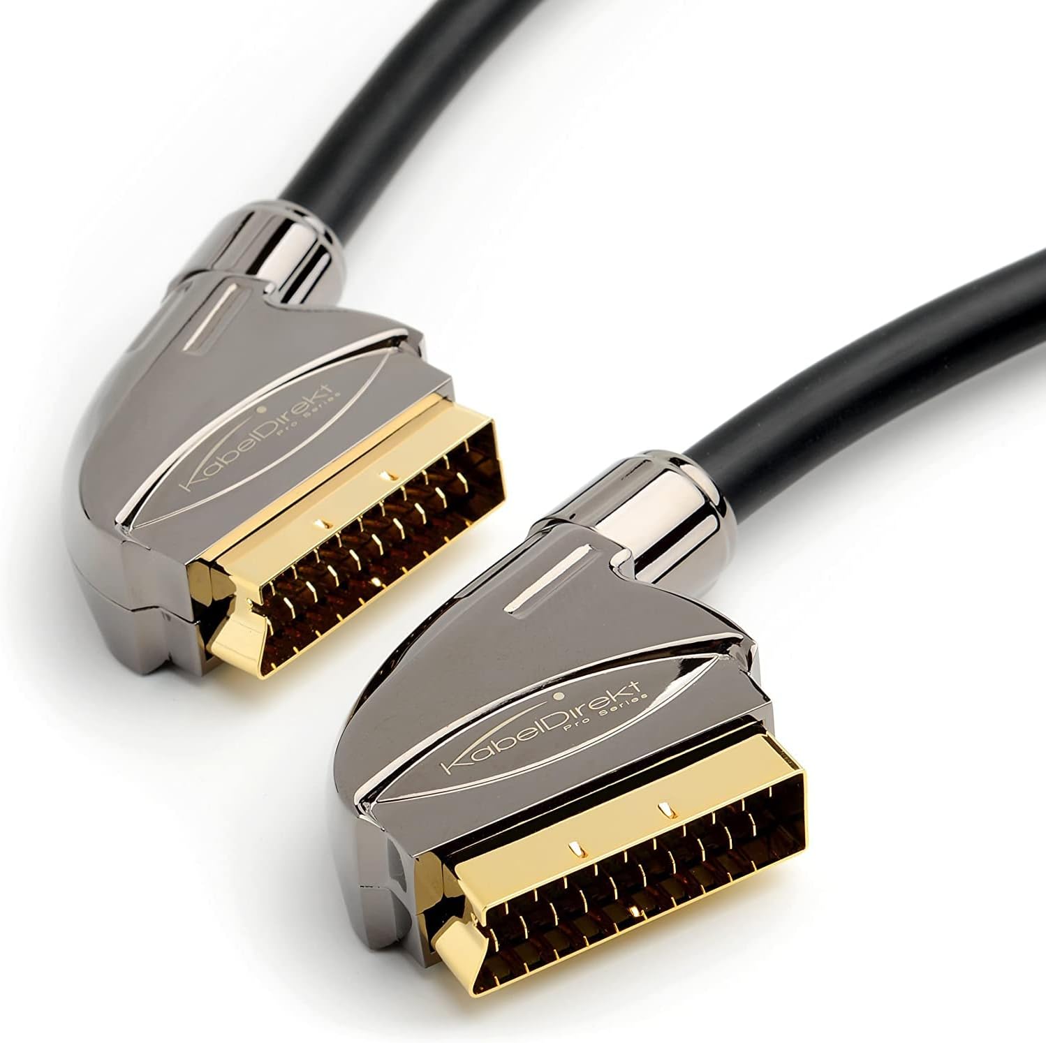 KabelDirekt 3m SCART Cable PRO Series with 21-Pin Precision Connector and Full HD Support