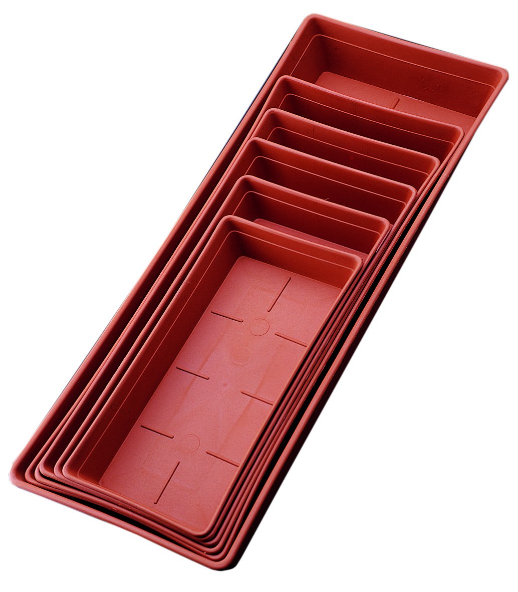 Bama Rectangular Plant Saucer 45 x 19 cm Terracotta – Made in Italy