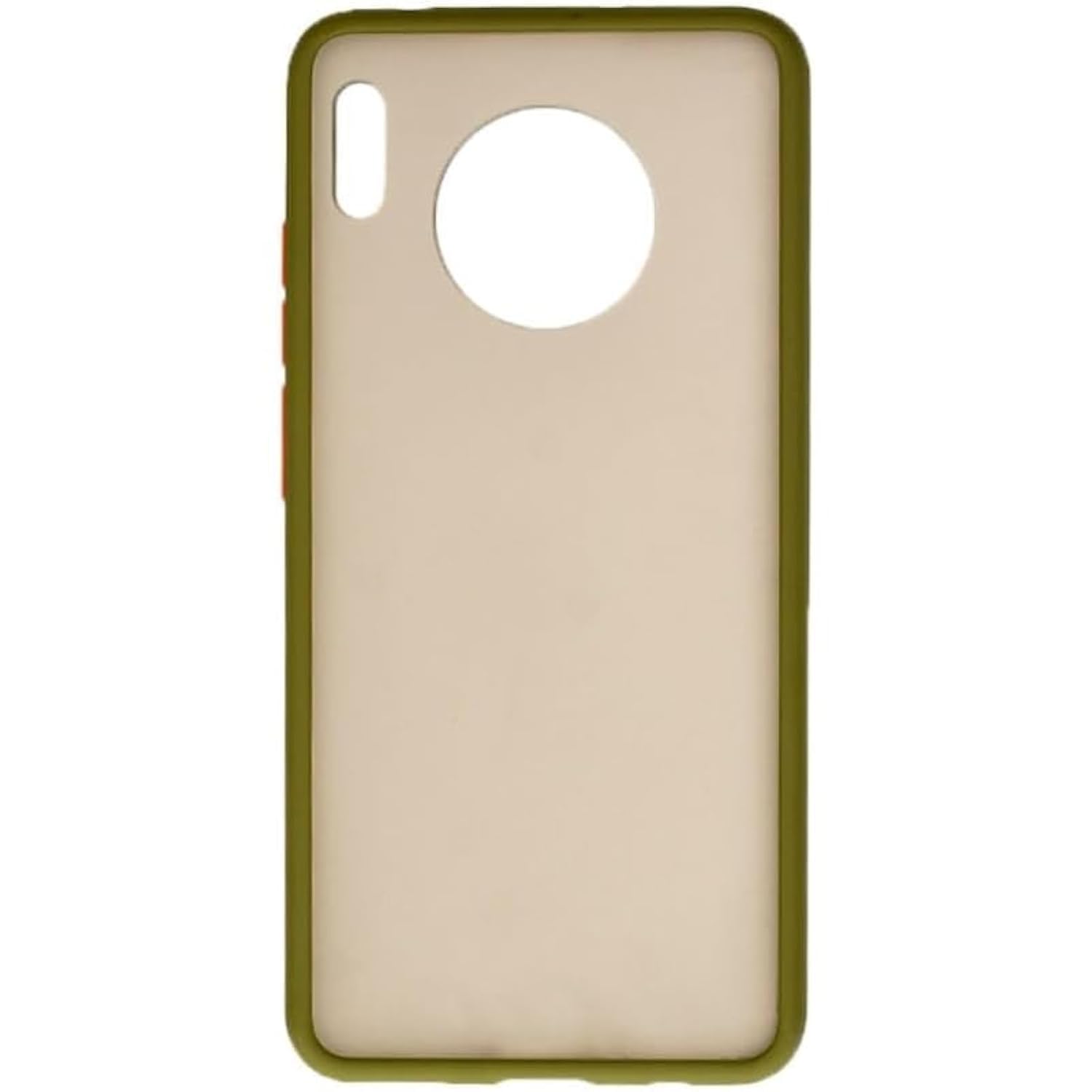 Generic Hard Back Case for Huawei Mate 30 6.62" – Semi Transparent Cover with Colored Silicone Edges,
