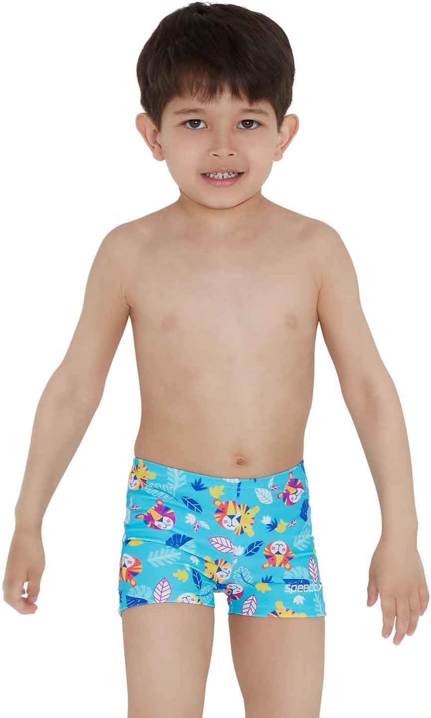 Speedo Jungleterry Digital Allover Aquashort for Children Turquoise Yellow Bluemango 9–12 Months