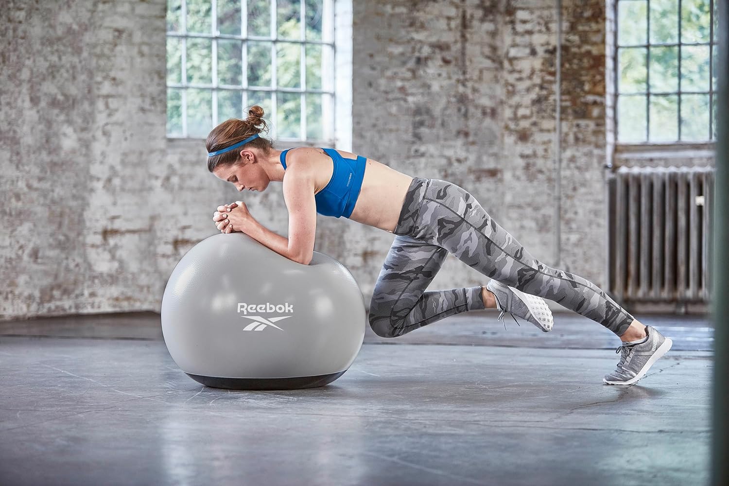 Reebok Unisex Stability Gym Ball 75cm – Grey Exercise and Fitness Ball