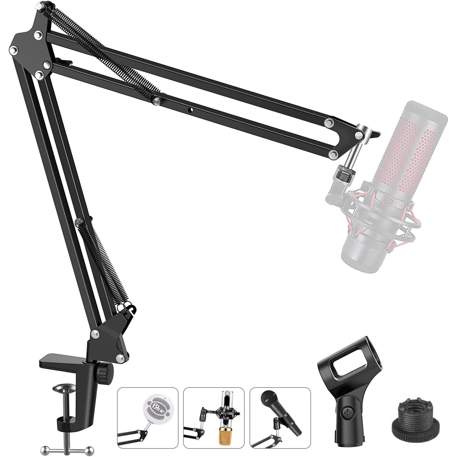 Professional Adjustable Microphone Arm Stand – Scissor Suspension Mic Stand for Studio & Streaming