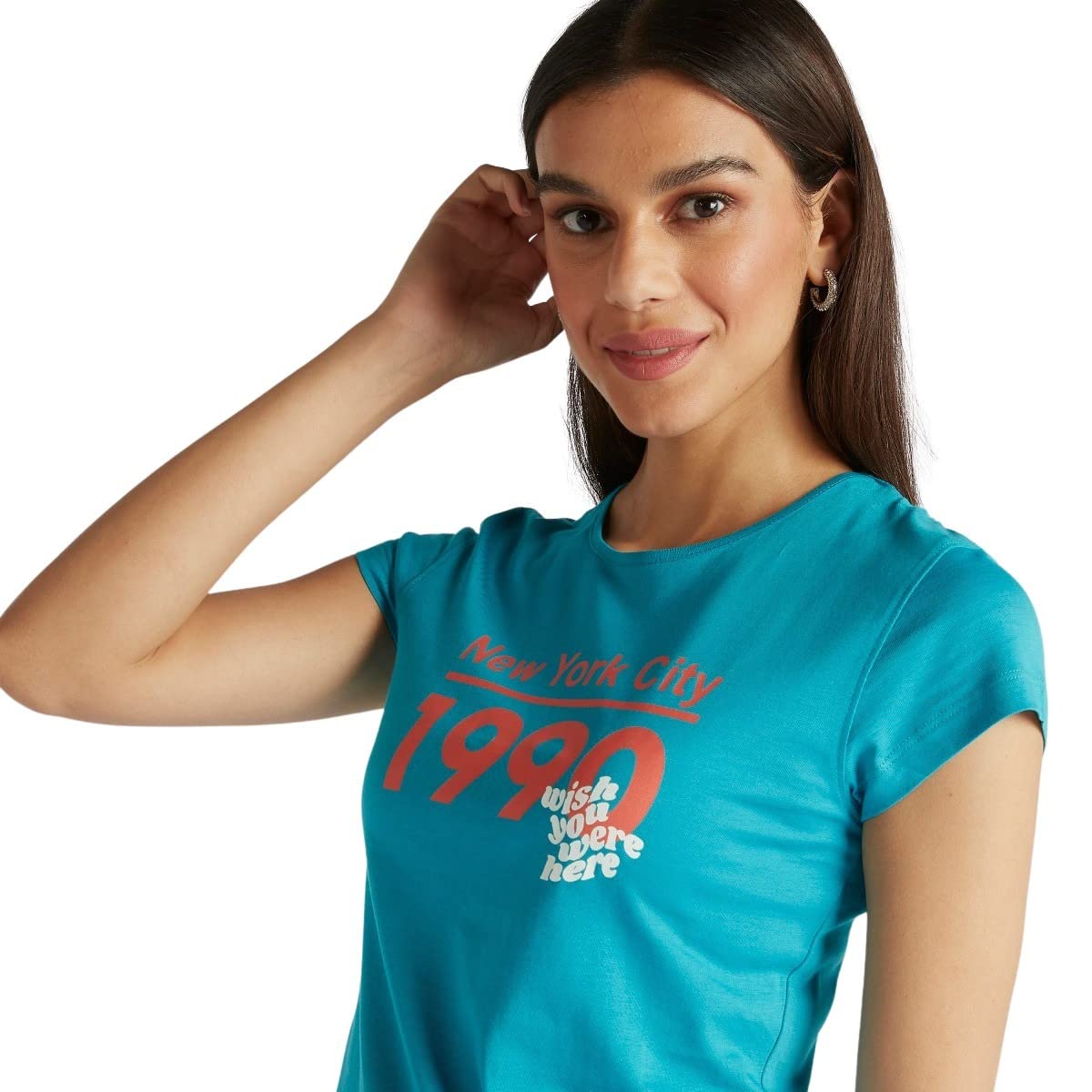 Splash Basic T Shirt for Women Comfortable Casual Everyday Top