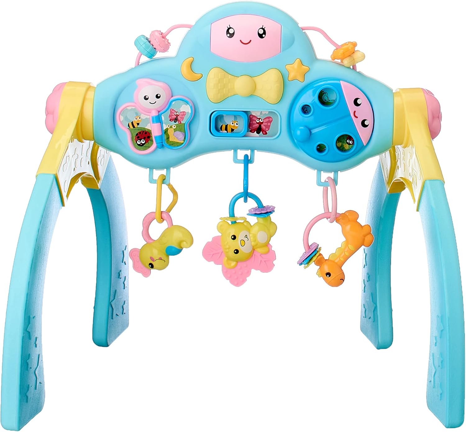 3-in-1 Baby Activity Gym Play Mat – Lying, Sitting & Walking Development Frame with Lights, Music & Hanging Toys