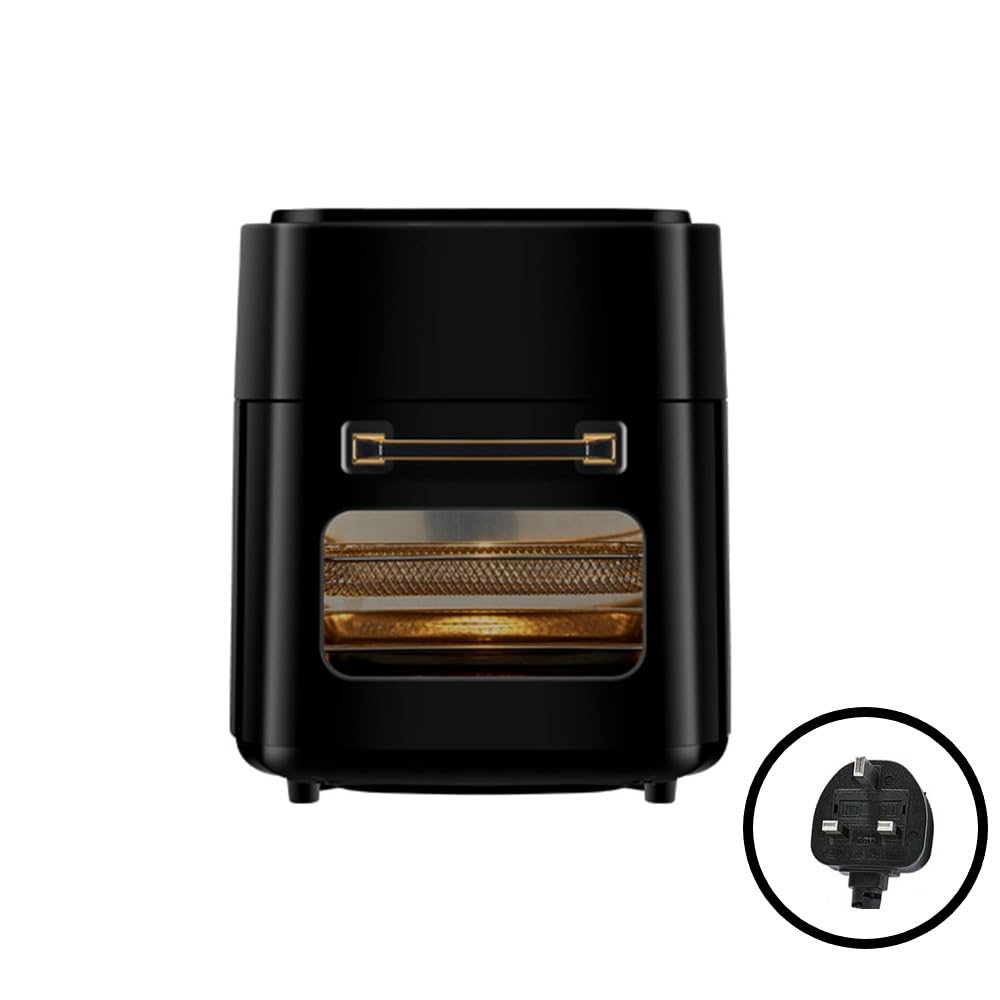 SKY-TOUCH 15L Smart Air Fryer Oven – 360° Hot Air Circulation, 6 Presets, 1400W, Black