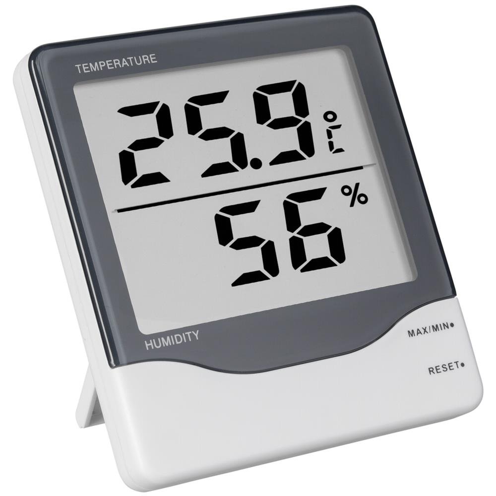 TFA Dostmann Indoor Climate Monitor – Digital Thermometer & Hygrometer with Large Display for Temperature & Humidity Control