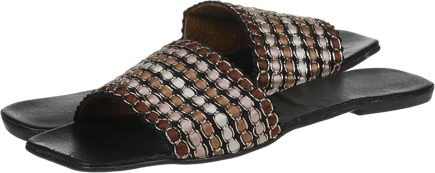 OX Women’s Faux Leather Slides – Ultra Comfortable Premium Flat Slip-On Sandals | Elegant Minimalist Everyday Luxury Slippers