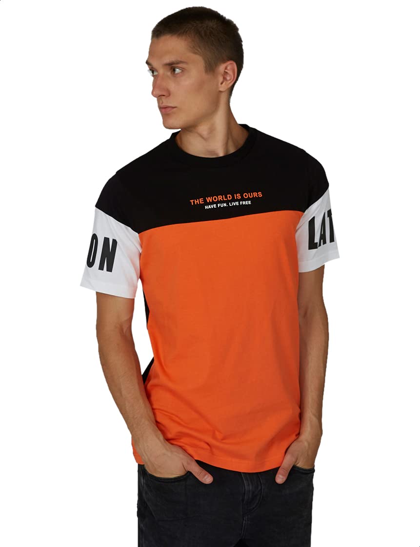 Splash Men’s Cotton Letter Print T-Shirt – Premium Regular Fit Casual Graphic Tee