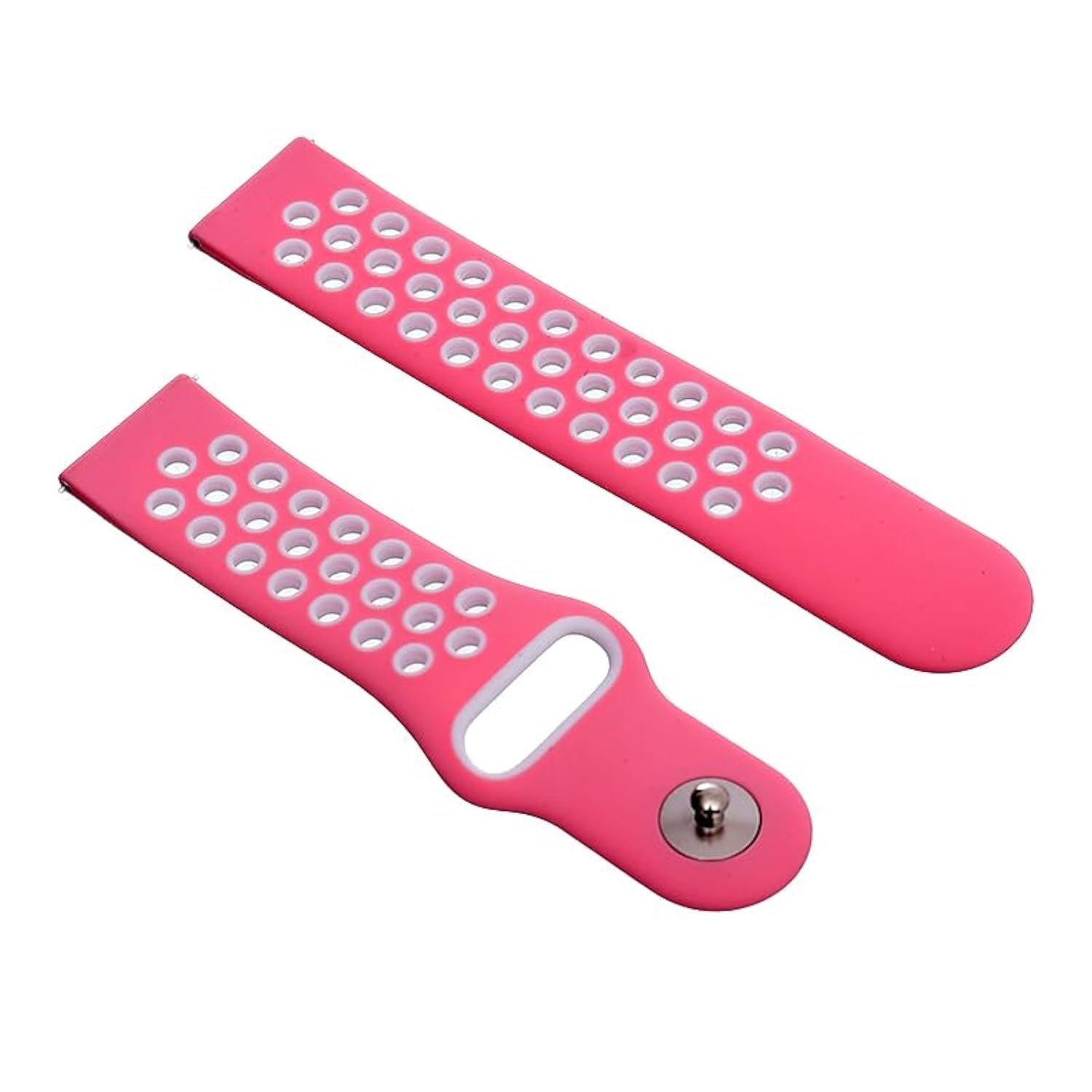 Breathable Silicone Smart Watch Strap – Perforated Adjustable Unisex Band for 20MM Smart Watches