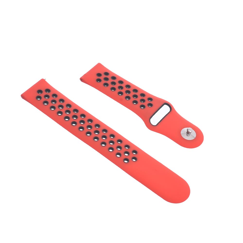 sBreathable Silicone Smart Watch Strap – Perforated Adjustable Unisex Band for 2 MM Smart Watche