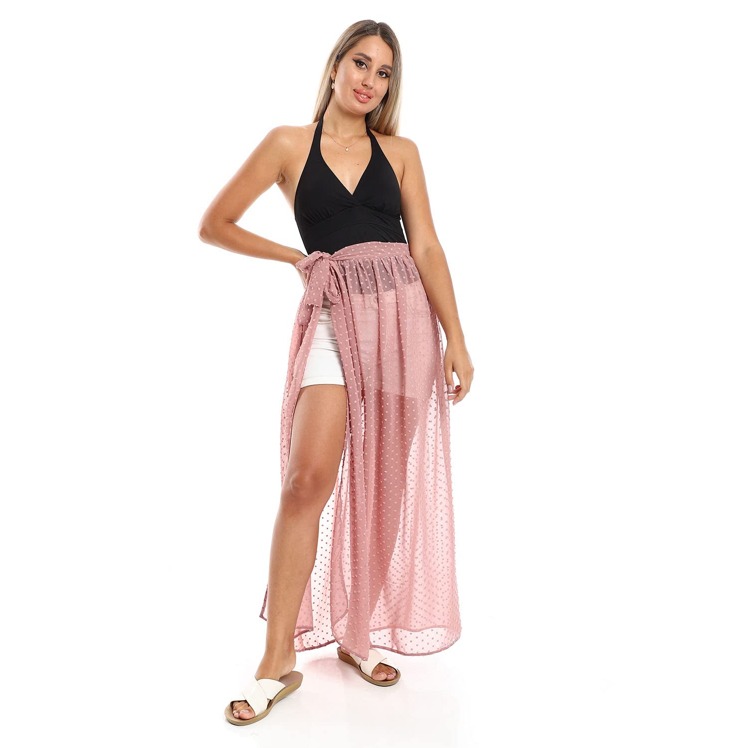 JAMILA Women’s Beach Cover-Up – Stylish Wrap Self-Stitch Lightweight Swimwear Outer Layer