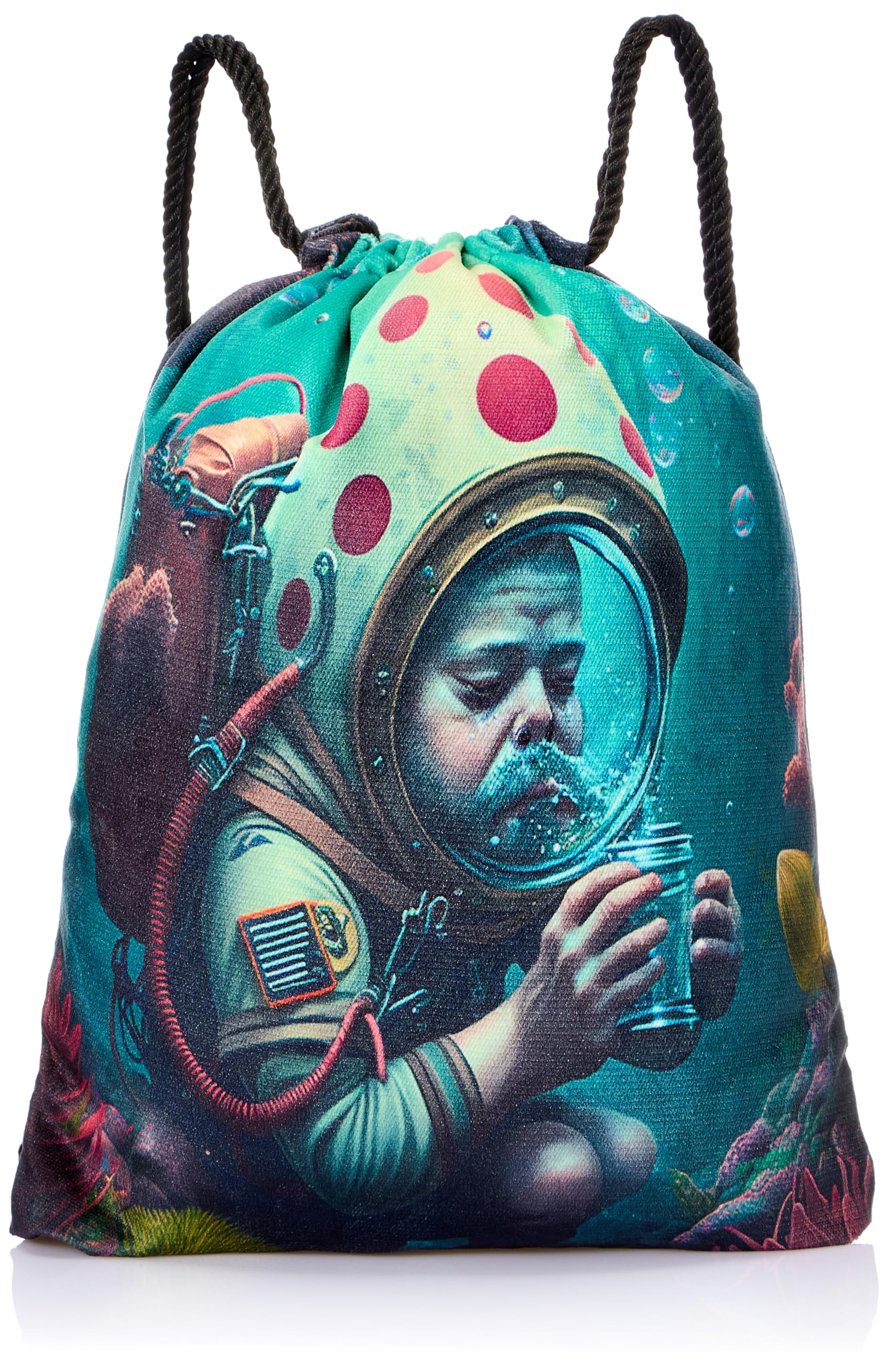 TAT Large Drawstring Bag Lightweight Gym Sports Backpack Casual Daily Use