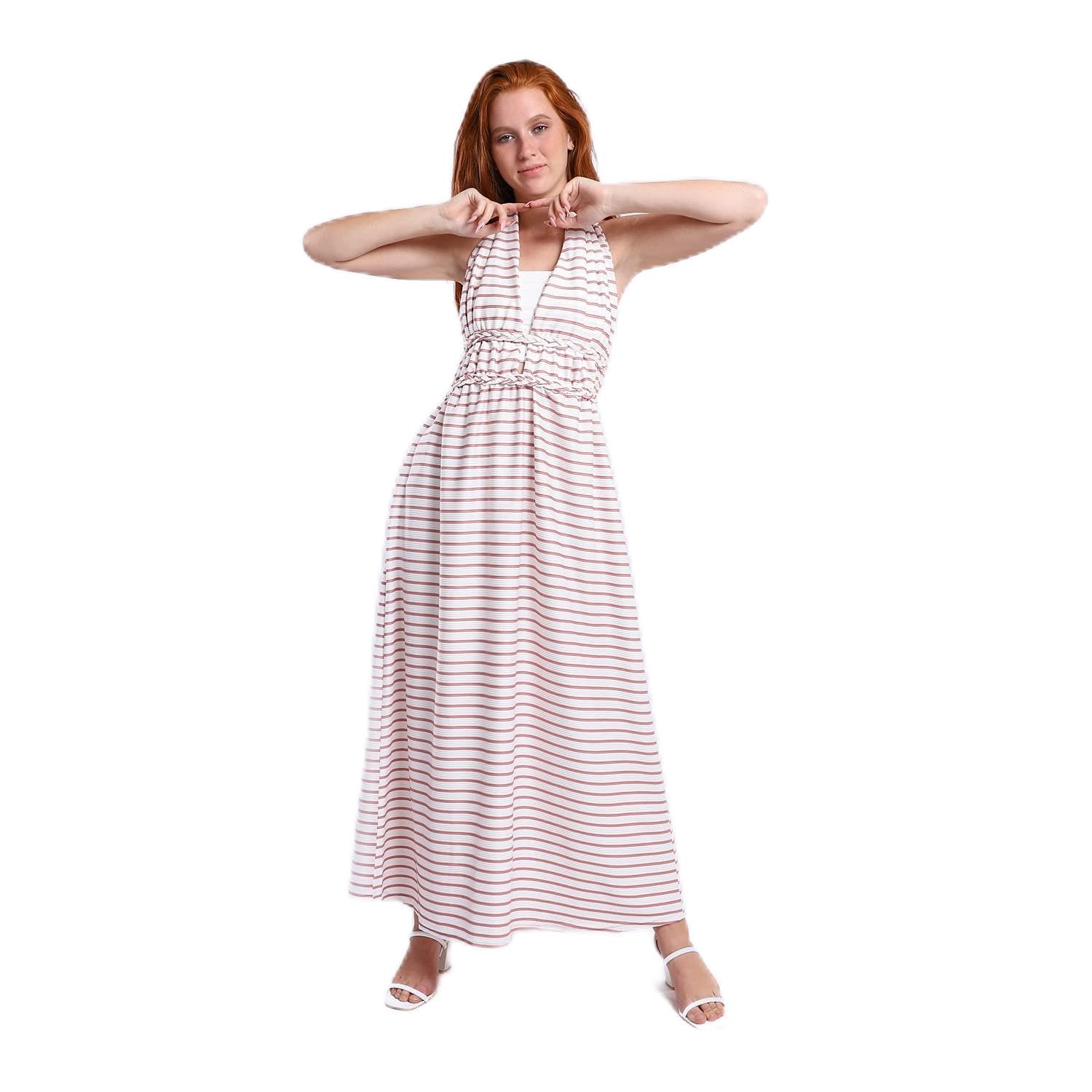 JAMILA Women’s Halter Maxi Dress – Elegant Flowing Summer Dress for Stylish Casual & Occasion Wear