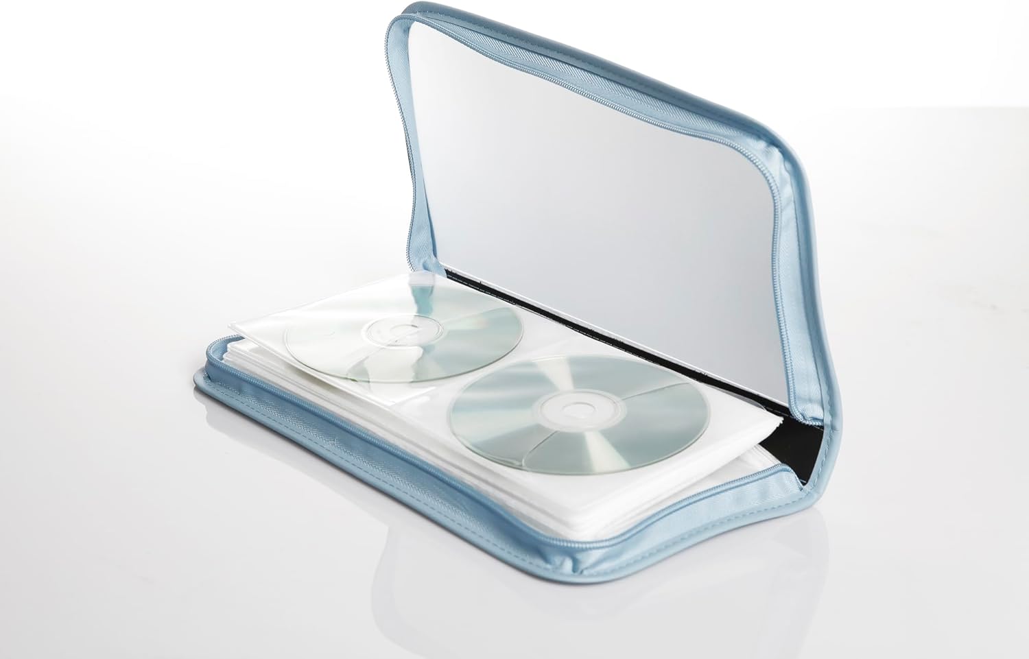 Shintax Portable CD Case – Storage Organizer for 48 Discs with Protective Sleeves