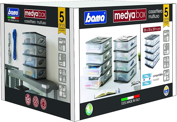 Bama Storage Box Organizer Set - 4-Pack