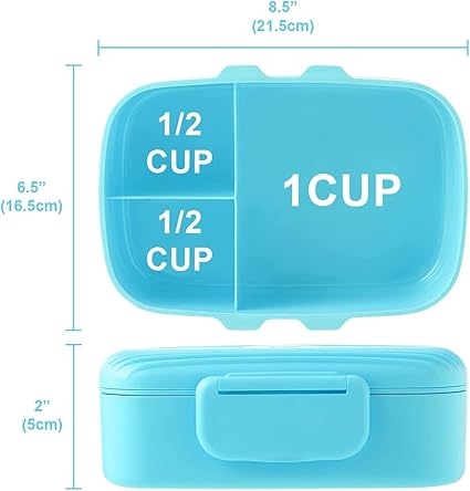 Plaman Lunch Box with Compartments, Leak-Proof Kids Lunch Box with Cutlery, Bento Box for School, Work & Picnic