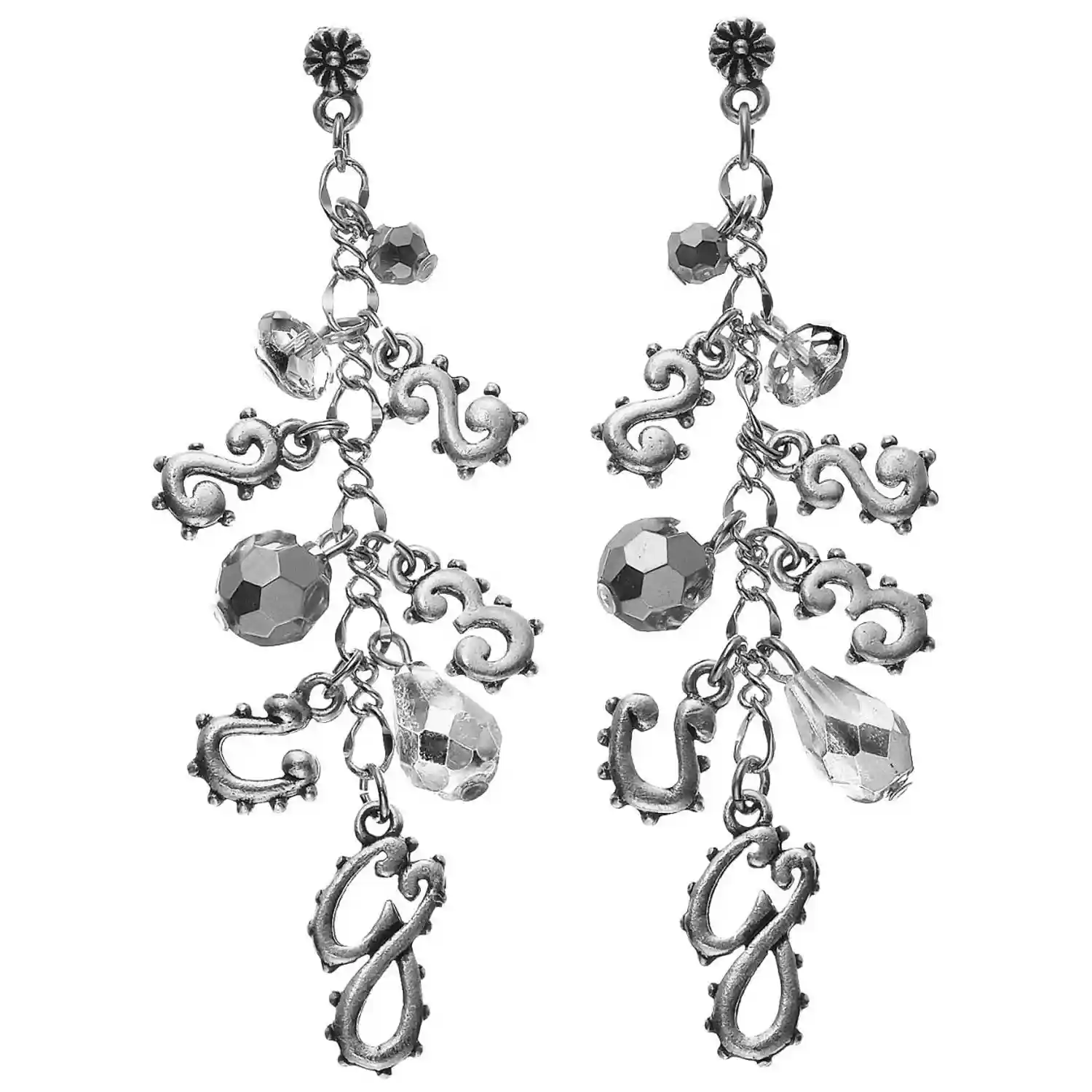 Guess UFE10818 Embellished Dangle Earrings – Stylish Charm Drop Earrings for Women