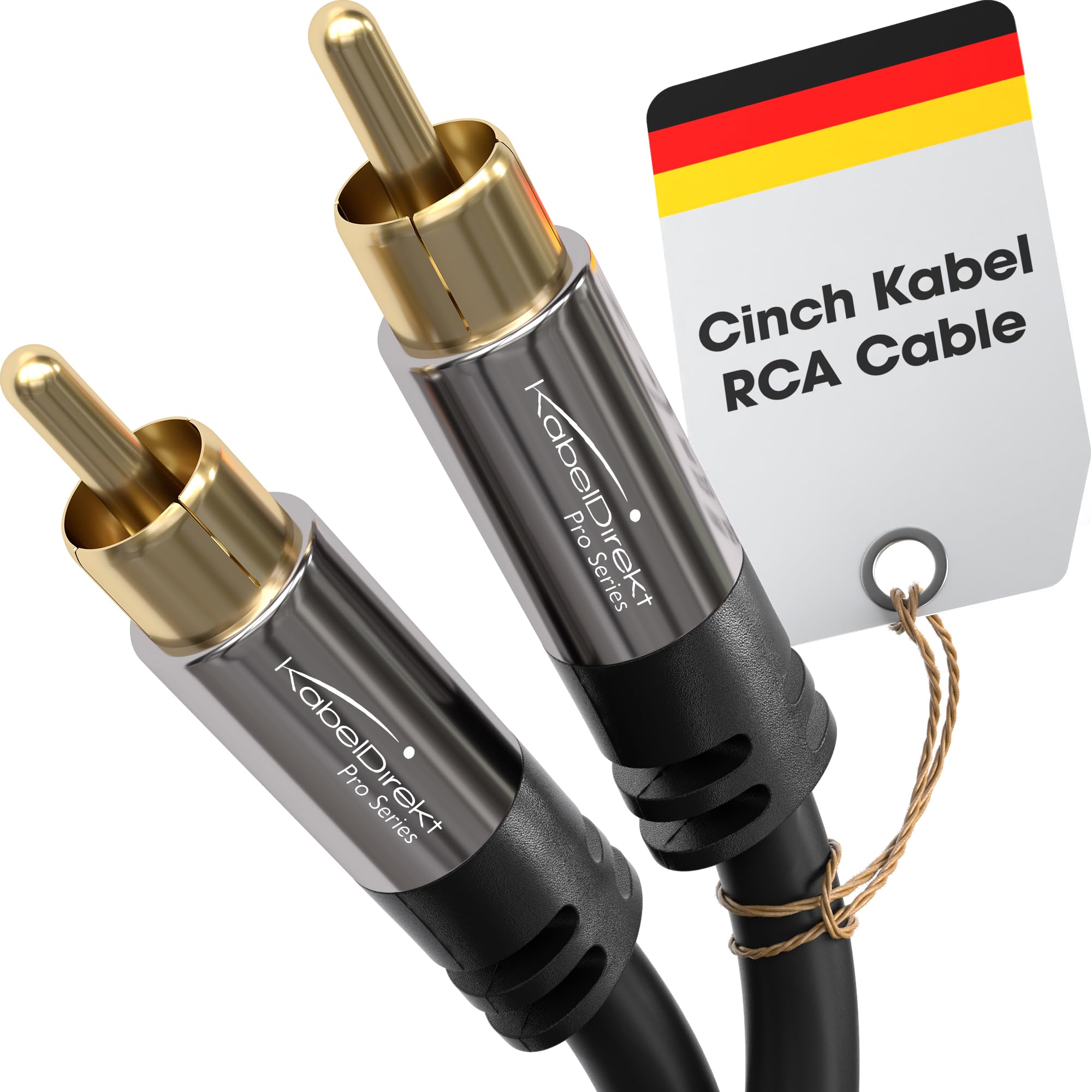 KabelDirekt 455 0.5m RCA Subwoofer Cable – High-Quality RCA/Phono Audio & Video Cable for Subwoofers and Hi-Fi Systems