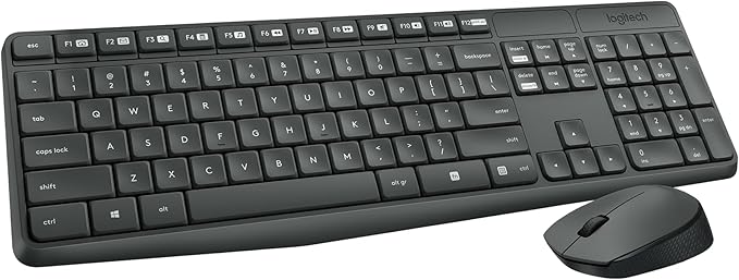 Logitech MK235 Wireless Keyboard and Mouse Combo Arabic/English Black