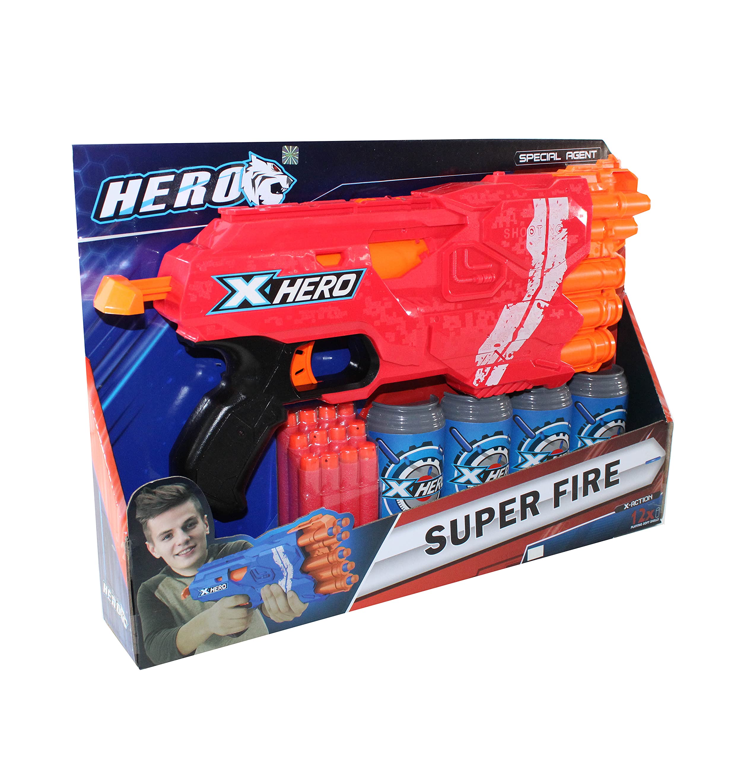 Kids Toy Gun 12 Shots -  Safe Fun Design for Boys